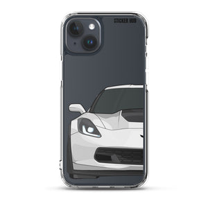 White C7 Corvette Z06 - iPhone Case