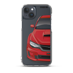 Red 09-14 Subaru WRX STI - iPhone Case