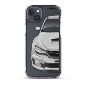 Silver 09-14 Subaru WRX STI - iPhone Case