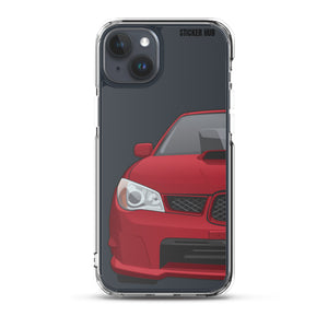 Garnet Red 06-07 Subaru WRX STI- iPhone Case