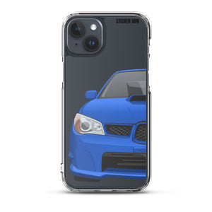 WR Blue 06-07 Subaru WRX STI - iPhone Case