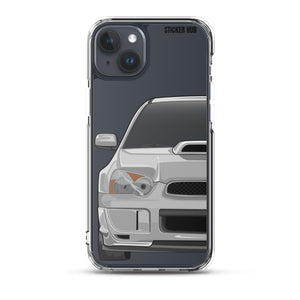 Silver 03-05 Subaru WRX STI - iPhone Case