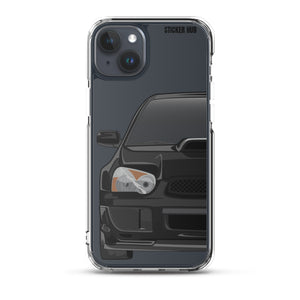 Black 03-05 Subaru WRX STI - iPhone Case