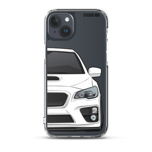 White 15-17 Subaru WRX STI - iPhone Case