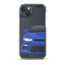 Load image into Gallery viewer, Hyper Blue 6th Gen Camaro SS - iPhone Case