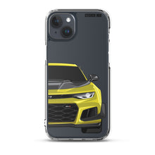 Load image into Gallery viewer, Yellow 6th Gen Camaro ZL1 1LE - iPhone Case