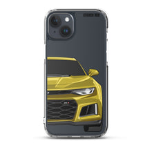 Load image into Gallery viewer, Yellow 6th Gen Camaro ZL1 - iPhone Case