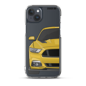 Yellow 15-17 Mustang 5.0 - iPhone Case