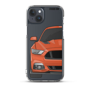 Orange 15-17 Mustang 5.0 - iPhone Case