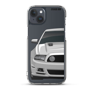 Silver 13-14 Mustang 5.0 - iPhone Case