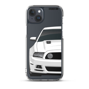 White 13-14 Mustang 5.0 - iPhone Case