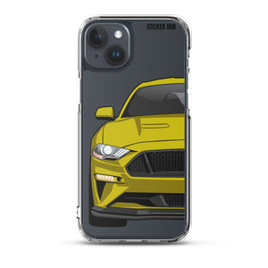 Yellow 18-21 Mustang 5.0 - iPhone Case