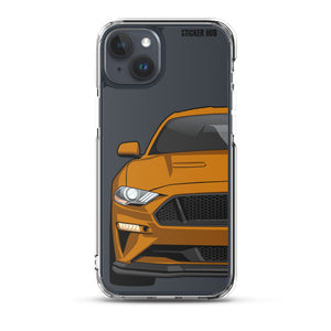 Orange 18-21 Mustang 5.0 - iPhone Case