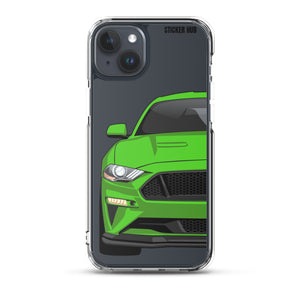 Green 18-21 Mustang 5.0 iPhone Case