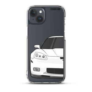 White C6 Corvette Z06 - iPhone Case