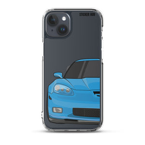 Jet Stream Blue C6 Corvette Z06 - iPhone Case