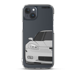 Silver C6 Corvette Z06 - iPhone Case