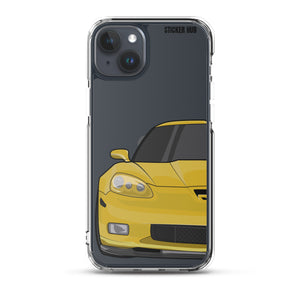 Velocity Yellow C6 Corvette Z06 - iPhone Case