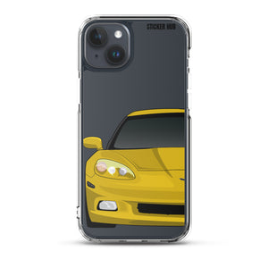 Velocity Yellow C6 Corvette - iPhone Case