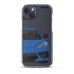 Elkhart Blue C8 Corvette - iPhone Case