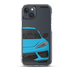 Rapid Blue C8 Corvette - iPhone Case