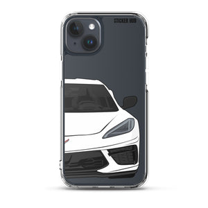 White C8 Corvette - iPhone Case