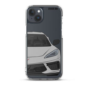 Silver C8 Corvette - iPhone Case