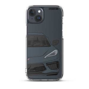 Shadow Gray C8 Corvette - iPhone Case