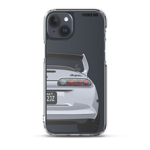 Silver Toyota Supra - iPhone Case