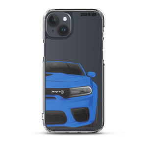 Blue Charger Hellcat (Widebody) - iPhone Case