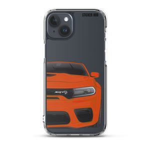 Orange Charger Hellcat (Widebody) - iPhone Case