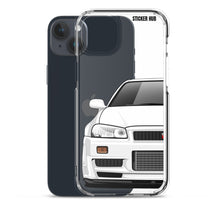 Load image into Gallery viewer, White R34 Nissan GTR - iPhone Case