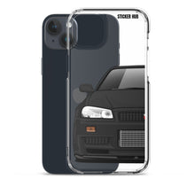 Load image into Gallery viewer, Black R34 Nissan GTR - iPhone Case