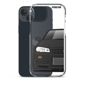 Black R34 Nissan GTR - iPhone Case