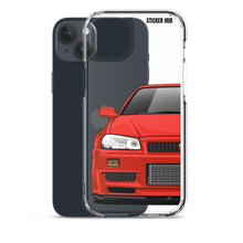 Load image into Gallery viewer, Red R34 Nissan GTR - iPhone Case