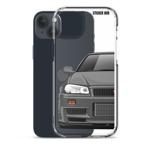 Gray R34 Nissan GTR - iPhone Case