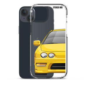 Yellow Acura Integra - iPhone Case