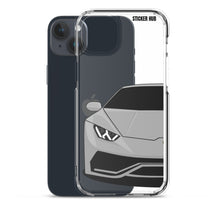 Load image into Gallery viewer, Silver Lamborghini Huracan - iPhone Case