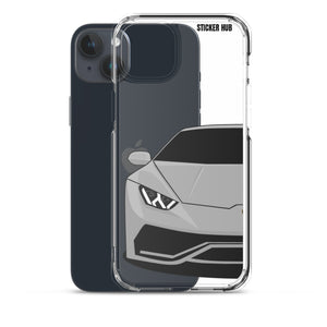 Silver Lamborghini Huracan - iPhone Case