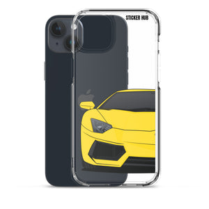 Yellow Lamborghini Aventadoor - iPhone Case