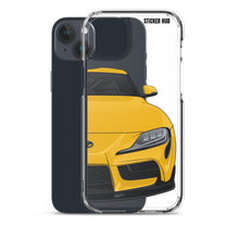 Load image into Gallery viewer, Yellow MKV Toyota Supra - iPhone Case