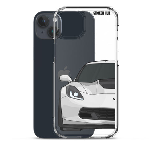 White C7 Corvette Z06 - iPhone Case