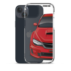 Red 09-14 Subaru WRX STI - iPhone Case