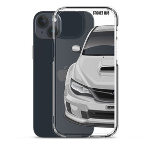 Silver 09-14 Subaru WRX STI - iPhone Case