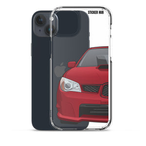 Garnet Red 06-07 Subaru WRX STI- iPhone Case