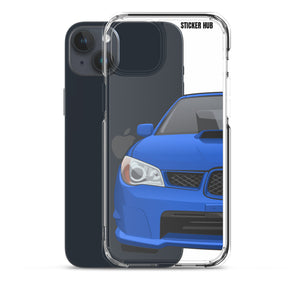 WR Blue 06-07 Subaru WRX STI - iPhone Case