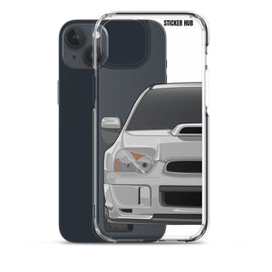 Silver 03-05 Subaru WRX STI - iPhone Case