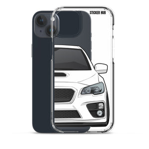 White 15-17 Subaru WRX STI - iPhone Case