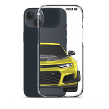 Load image into Gallery viewer, Yellow 6th Gen Camaro ZL1 1LE - iPhone Case