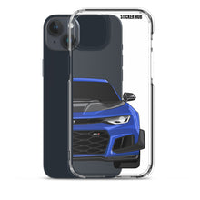 Load image into Gallery viewer, Hyper Blue 6th Gen Camaro ZL1 1LE - iPhone Case